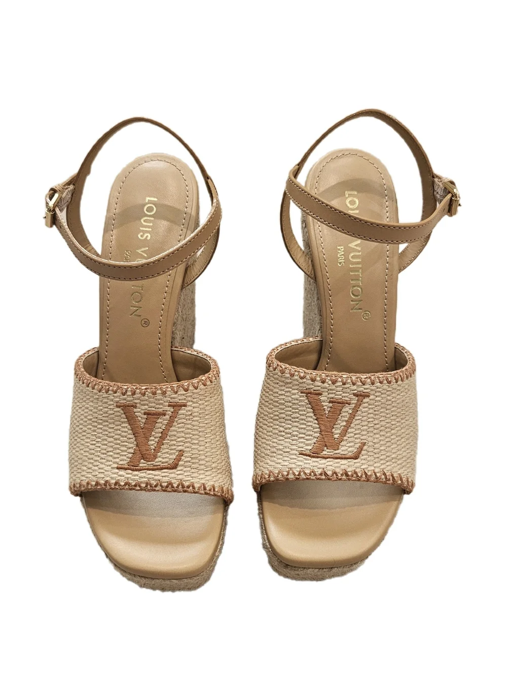 Louis Vuitton Helios Wedge Sandal Size 39 NIB